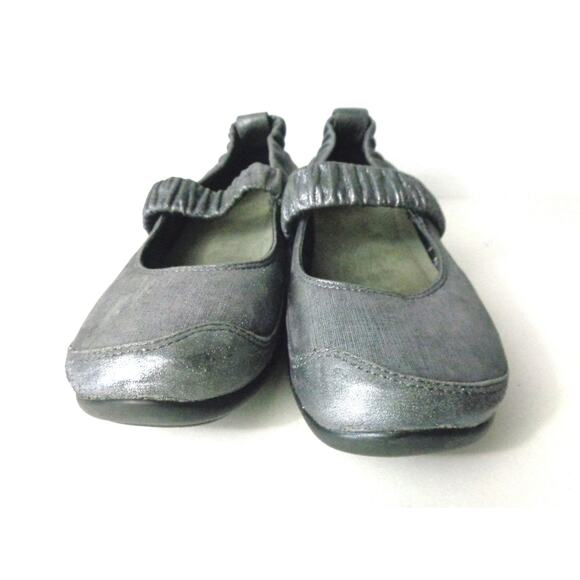 DANSKO EUR 39 US 8.5M 9M Chrissy Mary Jane Silver Pewter Slip On Wedge Shoe - Picture 2 of 8